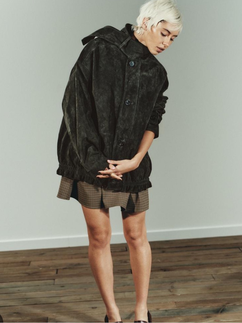Zara 100% Suede Leather Jacket